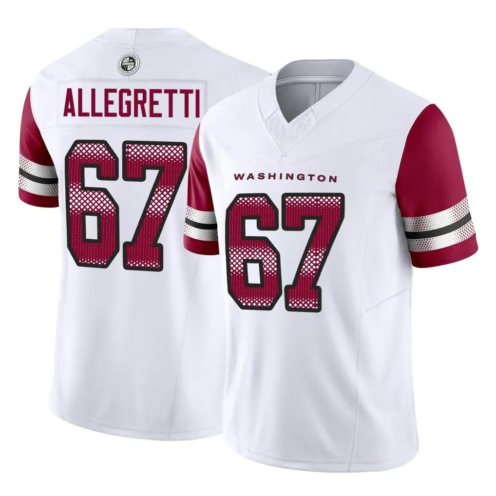 W.Commanders #67 Nick Allegretti Player White Vapor F.U.S.E. Limited Home Game Odoa Stitched Jerseys