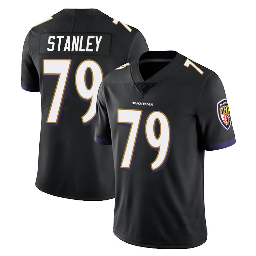 B.Ravens #79 Ronnie Stanley Player Black Vapor Untouchable Limited Home Game Odoa Stitched Jerseys