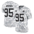 C.Panthers #95 Derrick Brown Player Arctic Camo Salute to Service Limited Game Odoa Stitched Jerseys