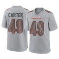 C.Bengals #49 Barrett Carter Player Gray Atmosphere Fashion Game Odoa Stitched Jerseys