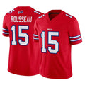 B.Bills #15 Greg Rousseau Player Red Vapor F.U.S.E. Jersey Limited Home Game Odoa Stitched Jerseys
