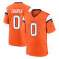 D.Broncos #0 Jonathon Cooper Player Orange Home Game Odoa Stitched Jerseys