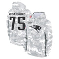 NE.Patriots #75 Alijah Vera-Tucker Player Arctic Camo Salute to Service Pullover Hoodies Limited Game Odoa Stitched Jerseys