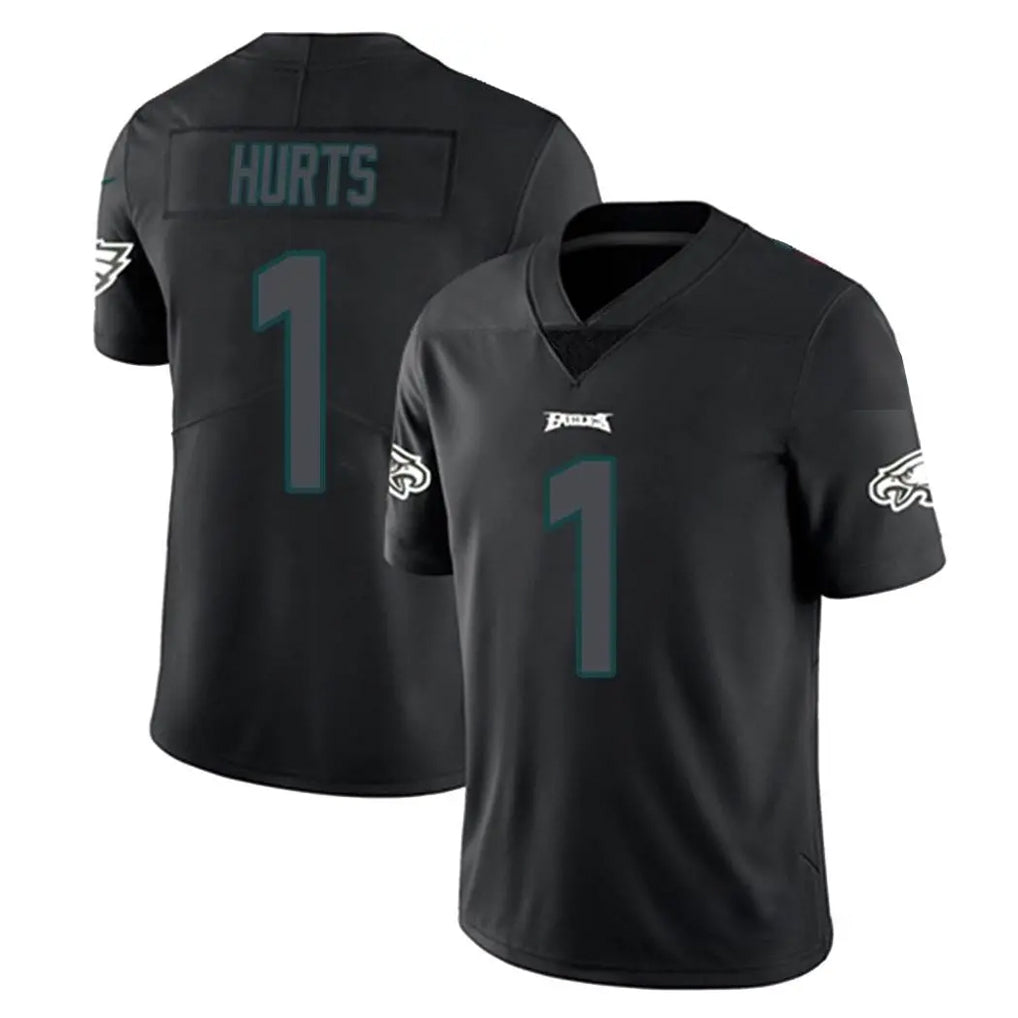 P.Eagles #1 Jalen Hurts Player Limited Black Impact Home Game Odoa Stitched Jerseys