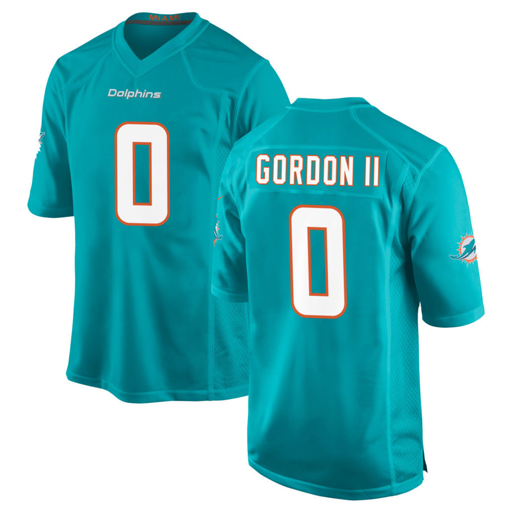 M.Dolphins #0 Ollie Gordon II Player Aqua Home Game Odoa Stitched Jerseys