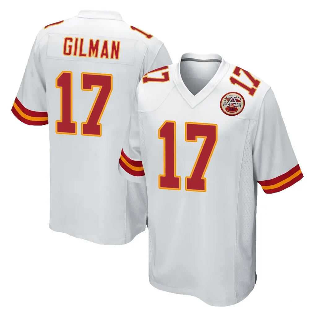 KC.Chiefs #17 Alohi Gilman Player White Home Game Odoa Stitched Jerseys