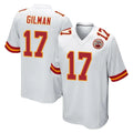 KC.Chiefs #17 Alohi Gilman Player White Home Game Odoa Stitched Jerseys