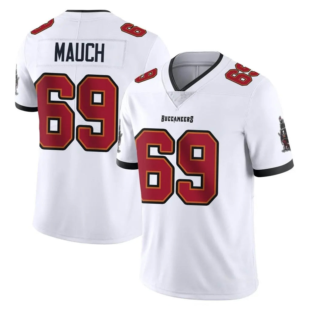 TB.Buccaneers #69 Cody Mauch Player White Limited Vapor Untouchable Home Game Odoa Stitched Jerseys