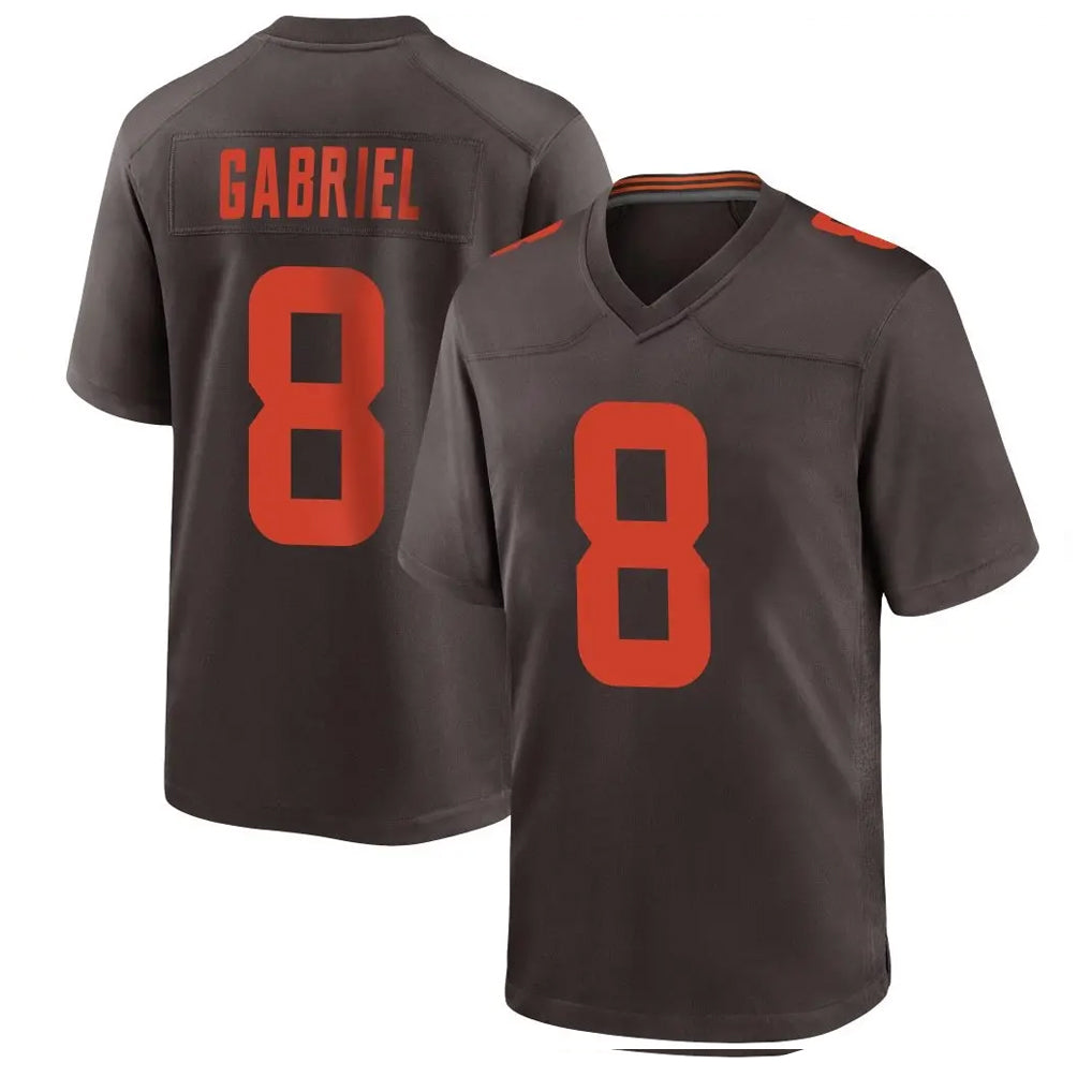 C.Browns #8 Dillon Gabriel Player Brown Alternate Home Game Odoa Stitched Jerseys