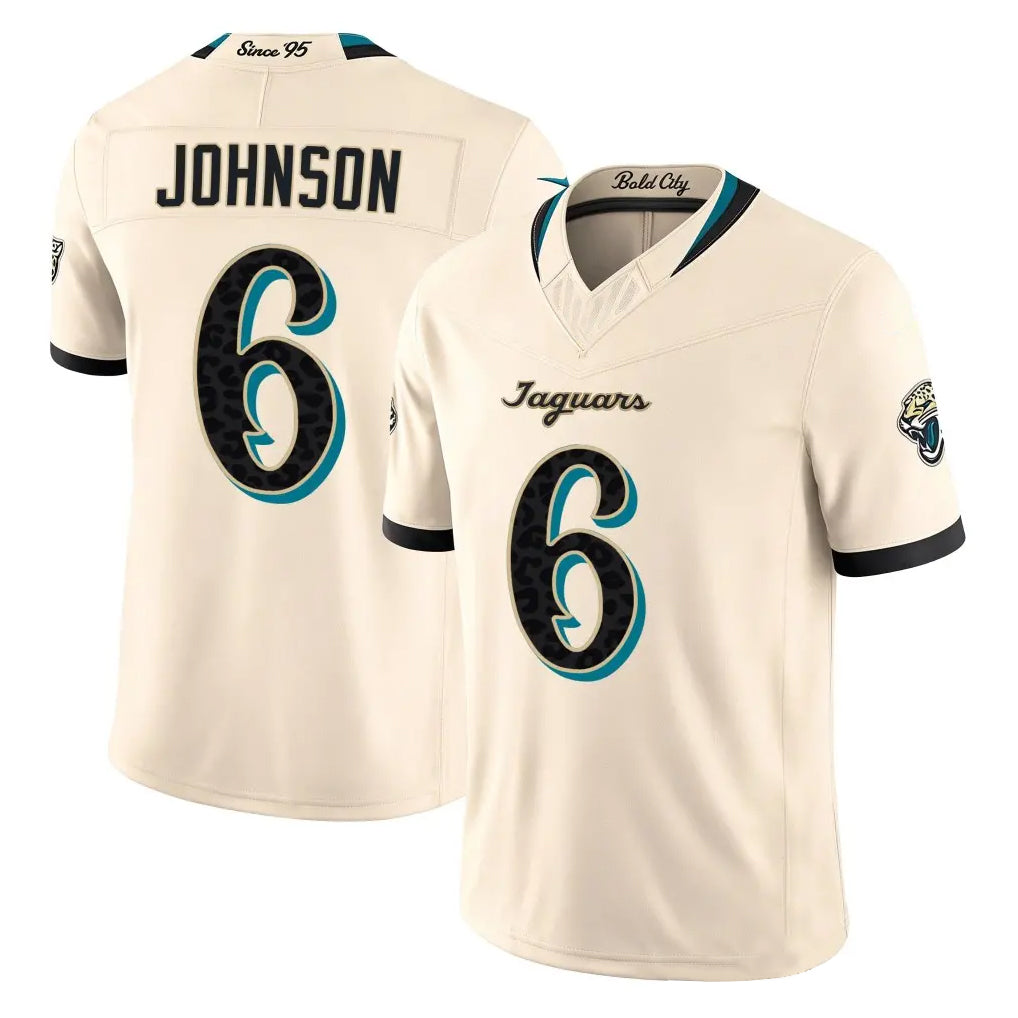 J.Jaguars #6 Antonio Johnson Player Natural Limited 2026 Rivalries Collection Game Odoa Stitched Jerseys