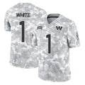 W.Commanders #1 Rachaad White Player Arctic Camo Limited Salute To Service Home Game Odoa Stitched Jerseys