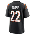 Odoa C.Bengals #22 Geno Stone Black Game Jersey