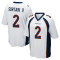 D.Broncos #2 Pat Surtain II Player White Game Odoa Stitched Jerseys