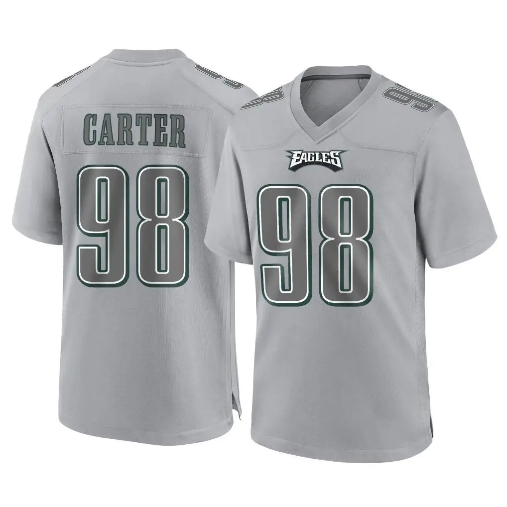 P.Eagles #98 Jalen Carter Player Gray Atmosphere Fashion Home Game Odoa Stitched Jerseys