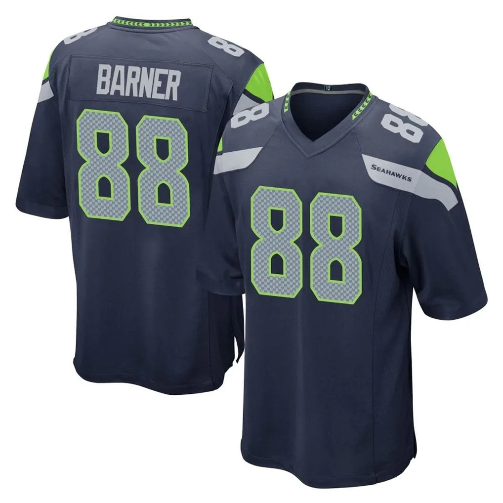 S.Seahawks #88 AJ Barner Player Navy Home Game Odoa Stitched Jerseys