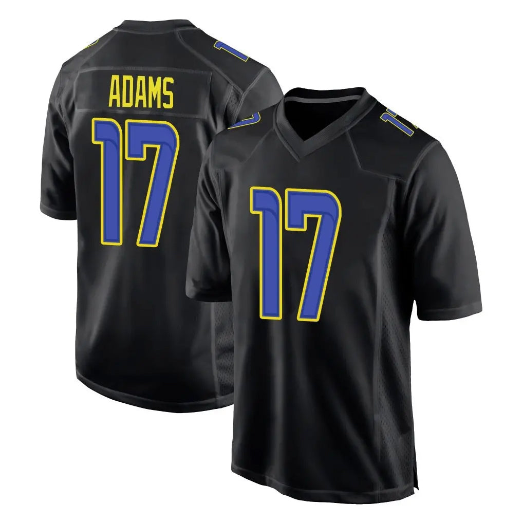 LA.Rams #17 Davante Adams Player Black Fashion Limited Home Game Odoa Stitched Jerseys