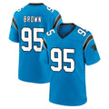 C.Panthers #95 Derrick Brown Player Blue Home Game Odoa Stitched Jerseys