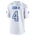 B.Bills #4 James Cook III Player White Rivalries Collection Game Odoa Stitched Jerseys