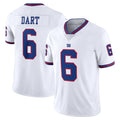 NY.Giants #6 Jaxson Dart Player White Color Rush Home Game Odoa Stitched Jerseys