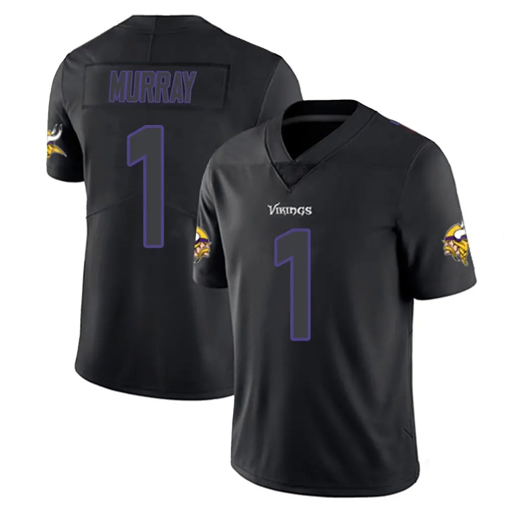 M.Vikings #1 Kyler Murray Player Black Impact LImited Home Game Odoa Stitched Jerseys