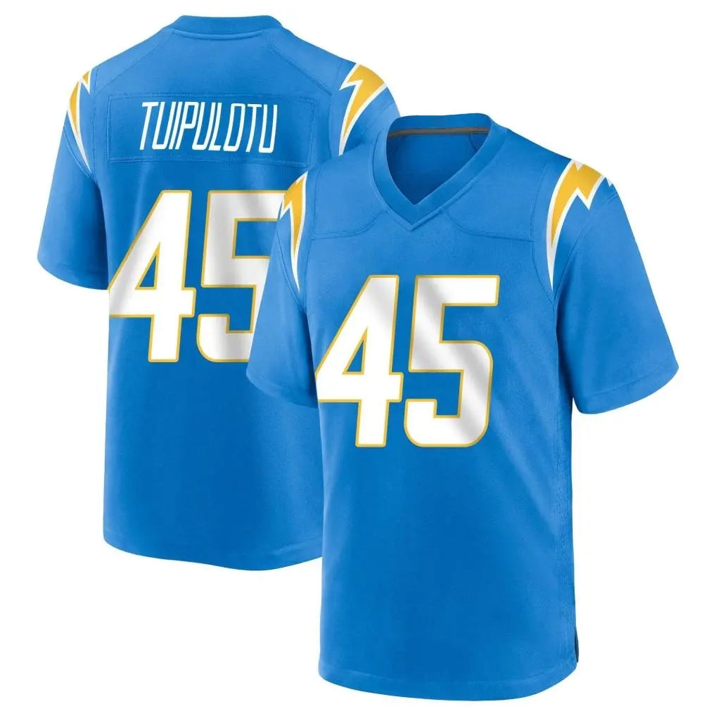 LA.Chargers #45 Tuli Tuipulotu Player Blue Home Game Odoa Stitched Jerseys