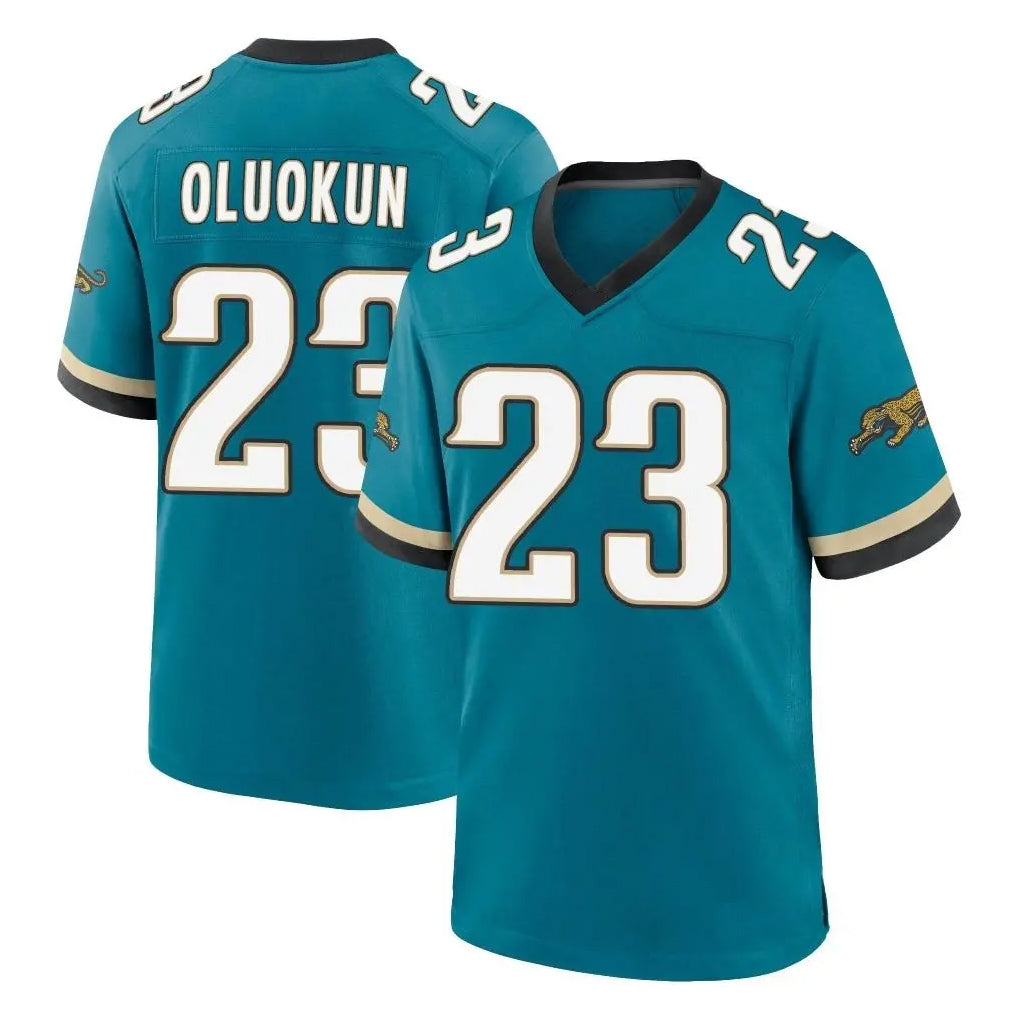 J.Jaguars #23 Foyesade Oluokun Player Teal Prowler Throwback Limited Home Game Odoa Stitched Jerseys