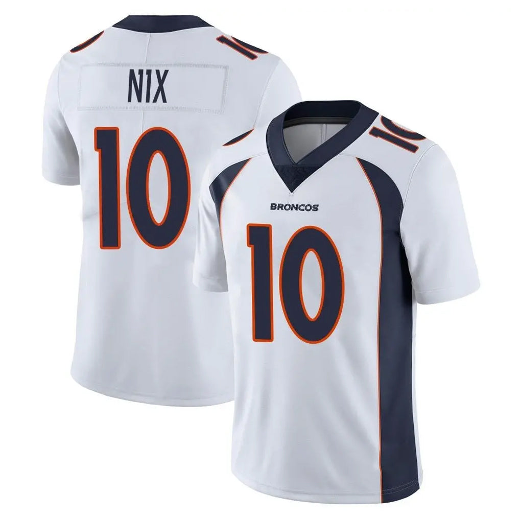 D.Broncos #10 Bo Nix Player White Vapor Untouchable Limited Home Game Odoa Stitched Jerseys