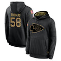 KC.Chiefs #58 Derrick Thomas Player Black Salute to Service Hoodies Limited Game Odoa Stitched Jerseys