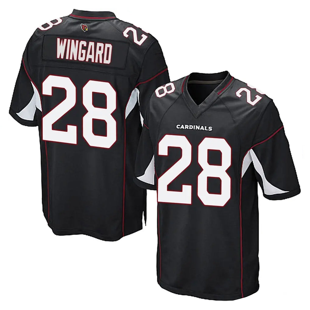A.Cardinals #28 Andrew Wingard Player Black Home Game Odoa Stitched Jerseys