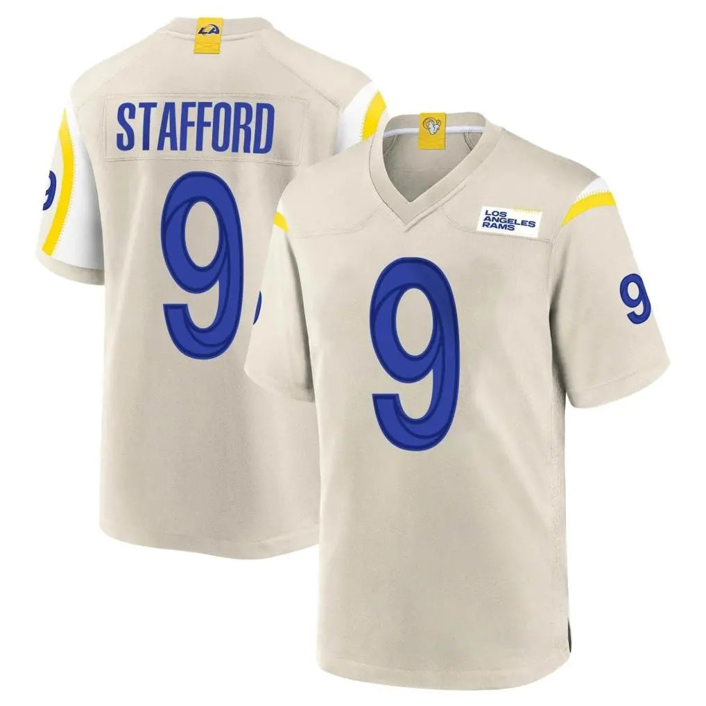 LA.Rams #9 Matthew Stafford Player Bone Home Game Odoa Stitched Jerseys