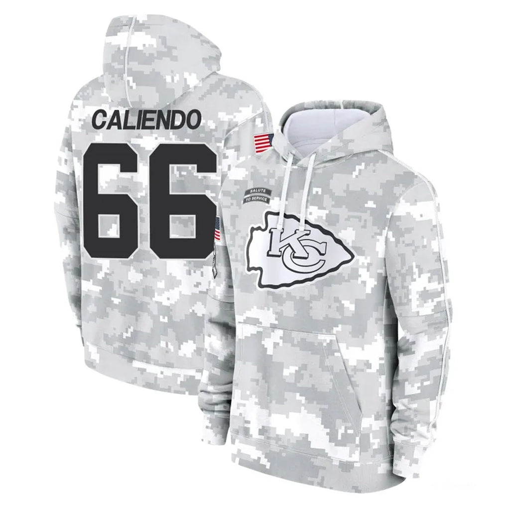 KC.Chiefs #66 Mike Caliendo Player Arctic Camo Salute to Service Hoodies Limited Game Stitched Jerseys