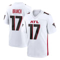 A.Falcons #17 Zachariah Branch Player White Home Game Odoa Stitched Jerseys