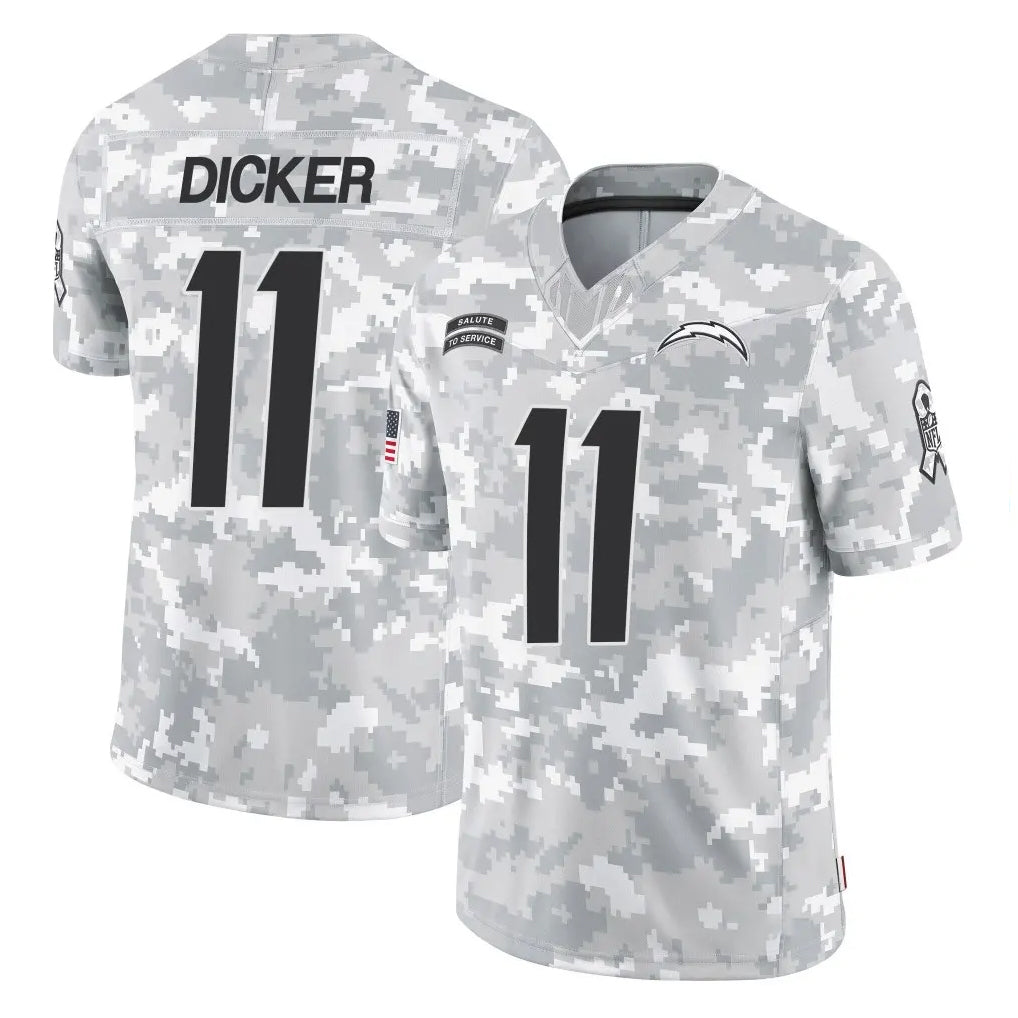 LA.Chargers #11 Cameron Dicker Player Arctic Camo Salute To Service Limited Game Odoa Stitched Jerseys