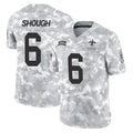 NO.Saints #6 Tyler Shough Player Arctic Camo Salute To Service Limited Game Odoa Stitched Jerseys