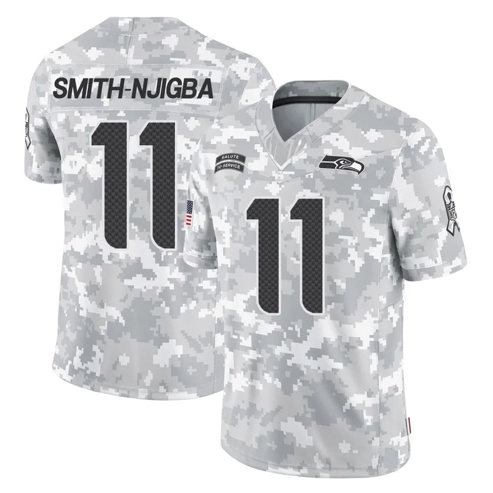 S.Seahawks #11 Jaxon Smith-Njigba Player Arctic Camo Limited Salute To Service Home Game Odoa Stitched Jerseys