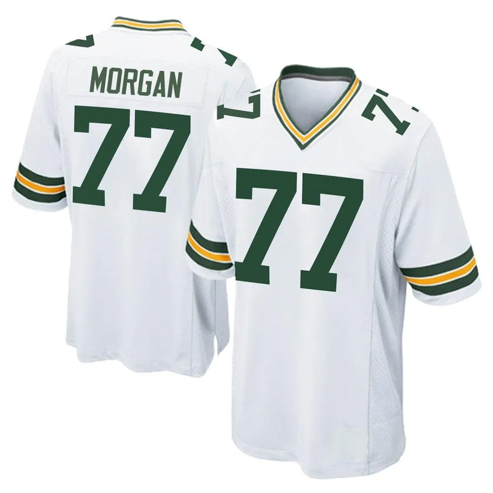 GB.Packers #77 Jordan Morgan Player White Home Game Odoa Stitched Jerseys