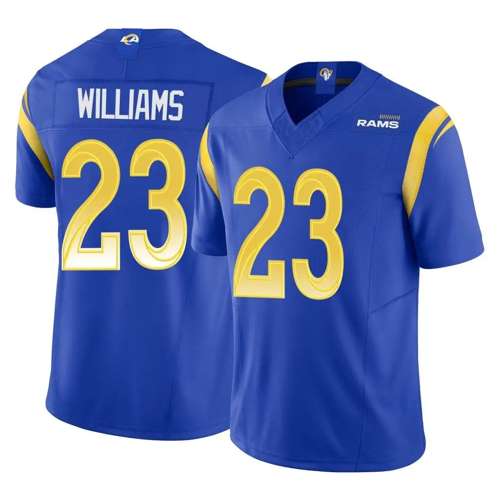 LA.Rams #23 Kyren Williams Player Royal Limited Vapor F.U.S.E. Home Game Odoa Stitched Jerseys