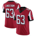 A.Falcons #63 Chris Lindstrom Player Red Color Vapor Untouchable Limited Home Game Odoa Stitched Jerseys