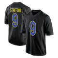 LA.Rams #9 Matthew Stafford Player Black Fashion Limited Home Game Odoa Stitched Jerseys