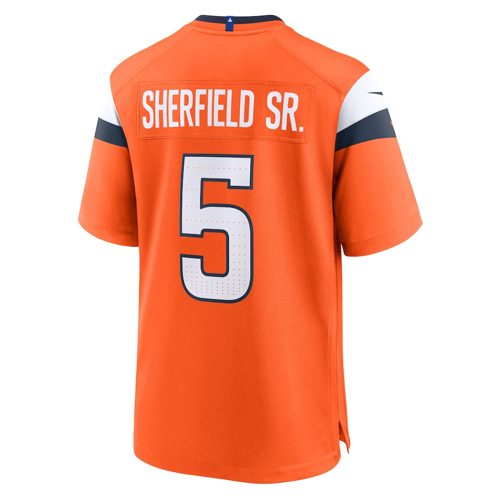 Odoa D.Broncos #5 Trent Sherfield Sr. Orange Team Game Jersey