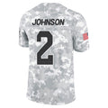 A.Cardinals #2 Will Johnson Player Camo Salute to Service Limited Home Odoa Stitched Jerseys