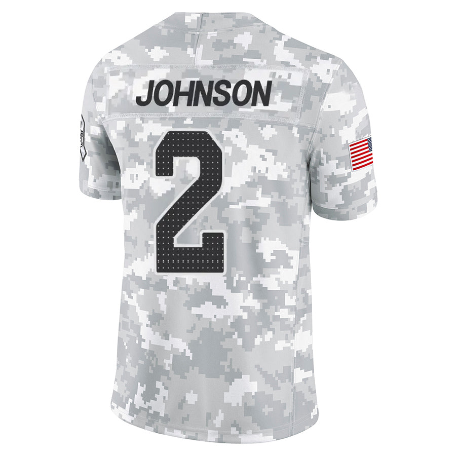 A.Cardinals #2 Will Johnson Player Camo Salute to Service Limited Home Odoa Stitched Jerseys