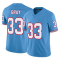 T.Titans #33 Cedric Gray Player Light Blue Limited Vapor F.U.S.E. Home Game Odoa Stitched Jerseys