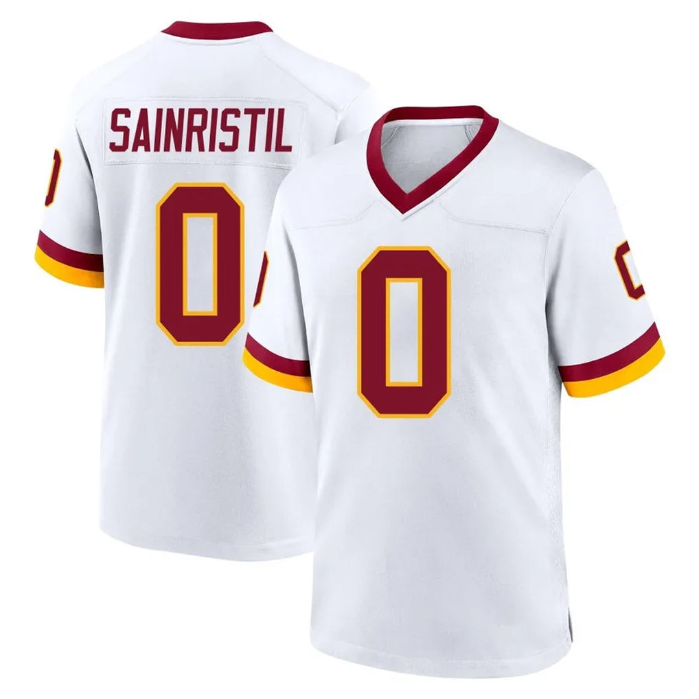 W.Commanders #0 Mike Sainristil Player White Home Game Odoa Stitched Jerseys