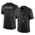 B.Bills #79 Spencer Brown Player Black RFLCTV Limited Odoa Stitched Jerseys