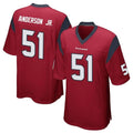 H.Texans #51 Will Anderson Jr. Player Red Home Game Odoa Stitched Jerseys