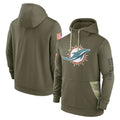 M.Dolphins ## Dolphins Blank Player Olive Salute to Service Pullover Hoodies Home Game Odoa Stitched Jerseys