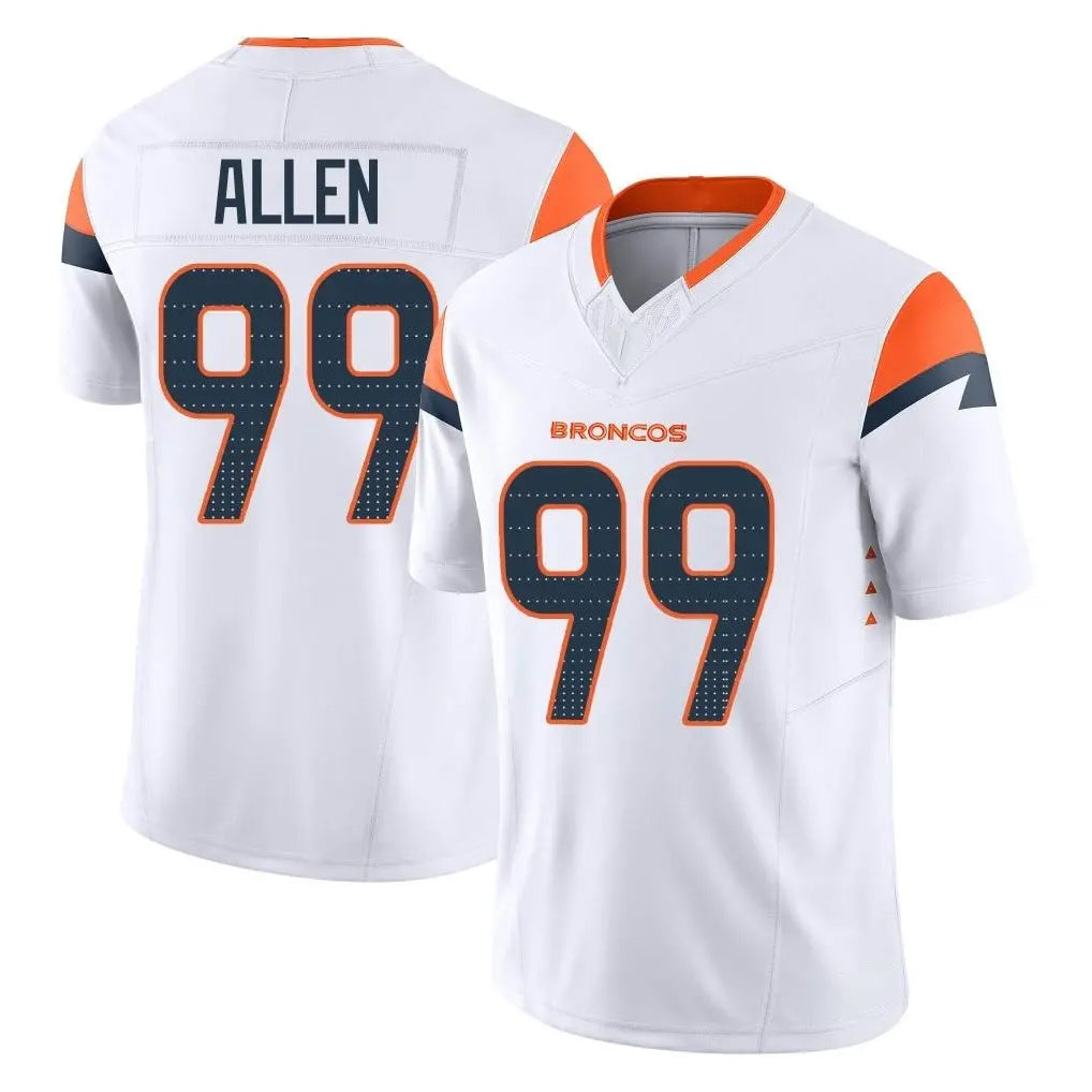 D.Broncos #99 Zach Allen Player White Limited Vapor F.U.S.E. Home Game Odoa Stitched Jerseys