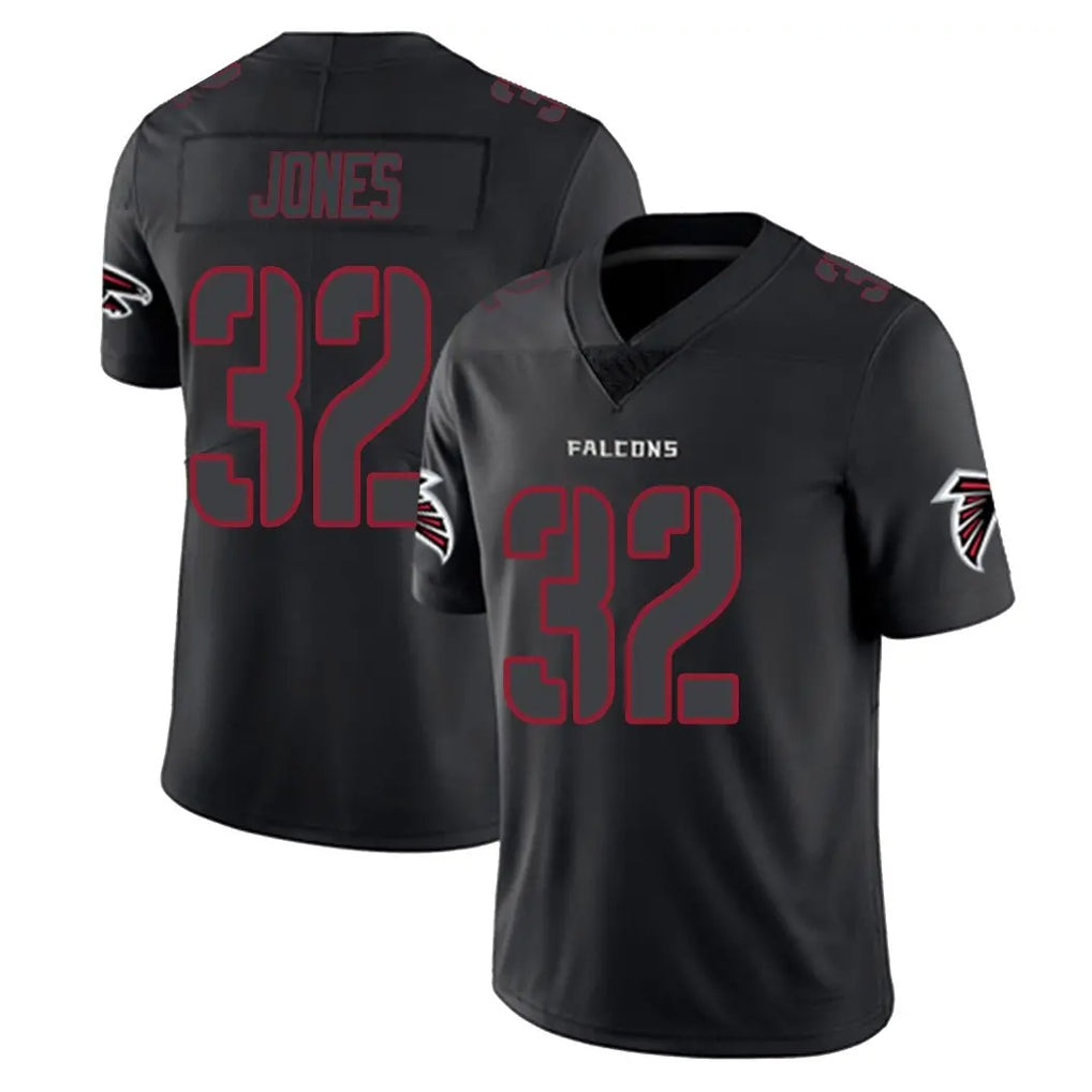 A.Falcons #32 Cash Jones Player Black Impact Limited Game Odoa Stitched Jerseys