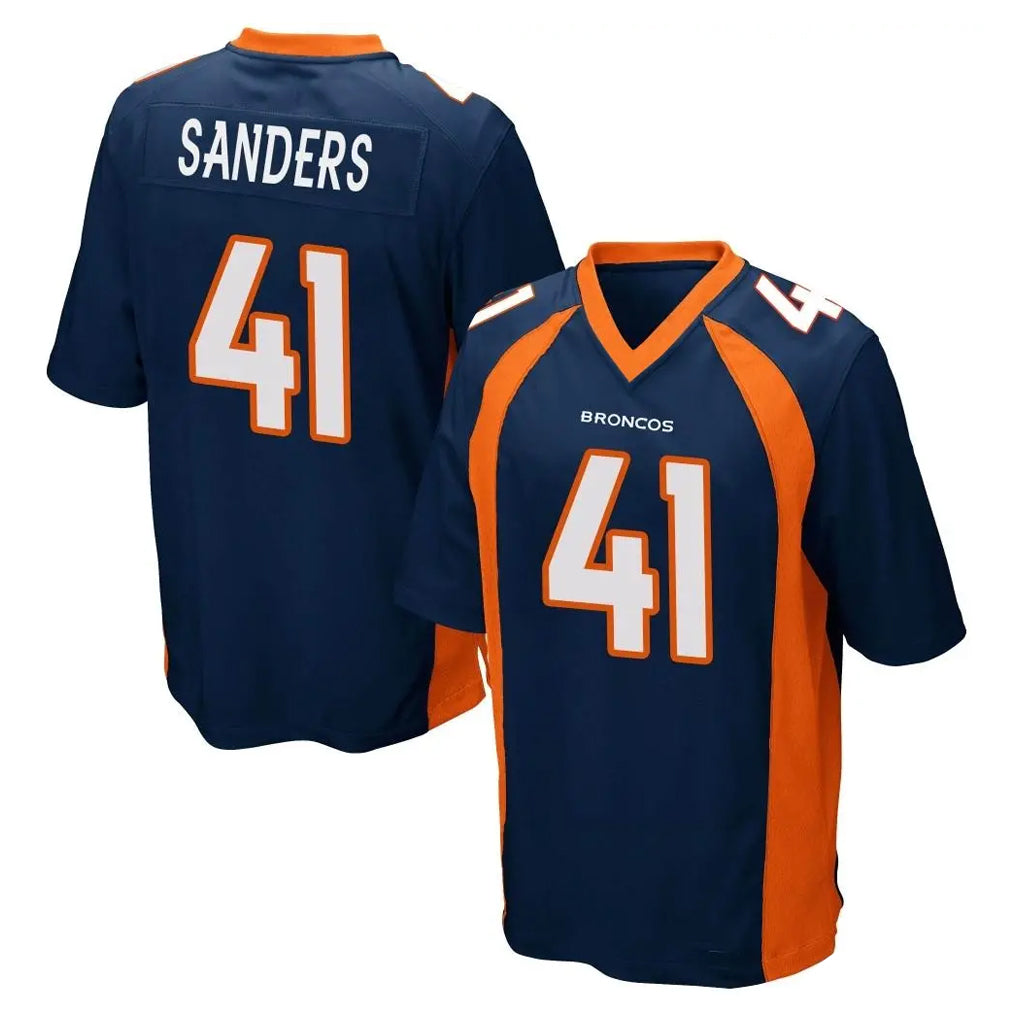 D.Broncos #41 Drew Sanders Player Navy Game Odoa Stitched Jerseys
